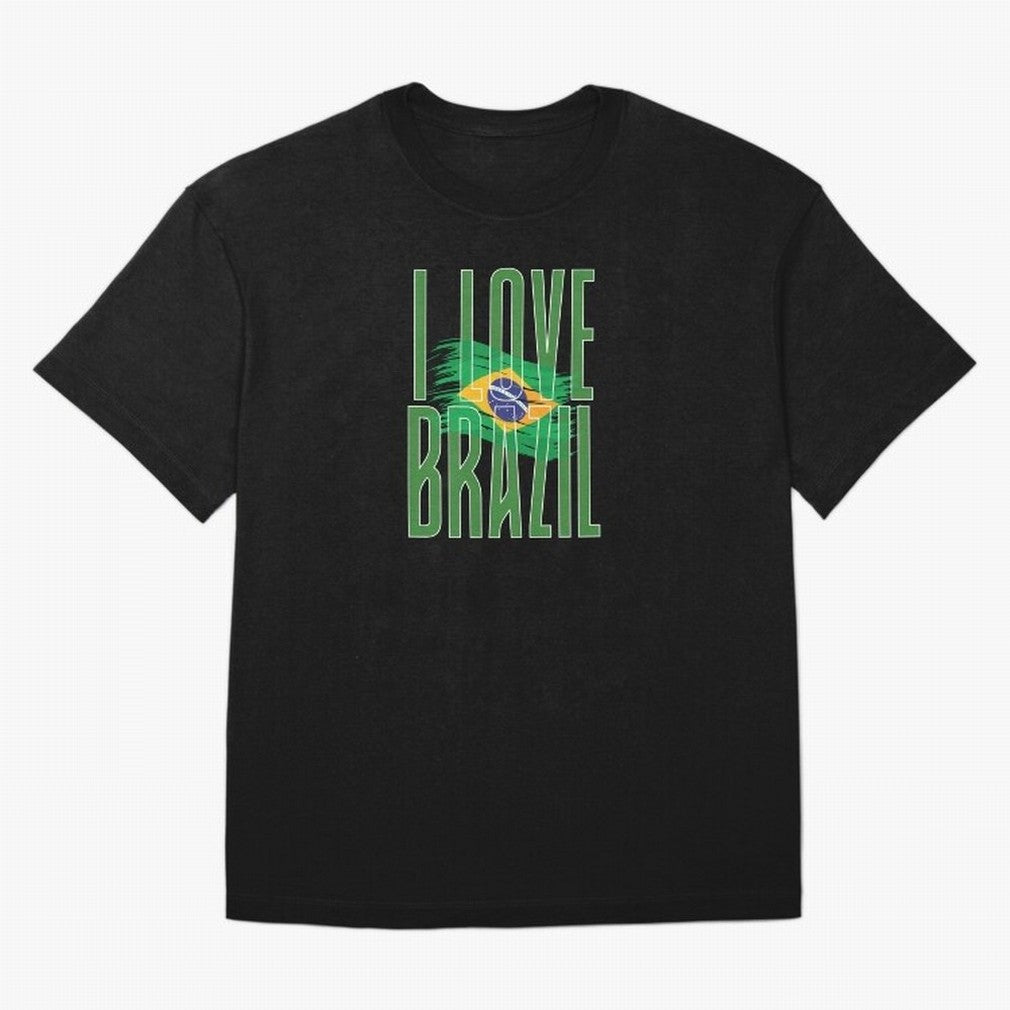 Art I Love BRAZIL Classic T-Shirt Show Support during Global Football Passion for FIFA World Cup 2026, Built around Mbappe, Argentina, France and Brazil, Supporter Pride, Iconic Celebrations, Legendary Names and Global Match Day Energy; Built for