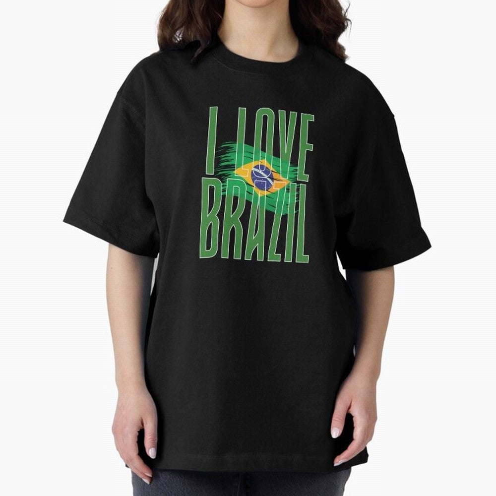 Art I Love BRAZIL Classic T-Shirt Show Support during Global Football Passion for FIFA World Cup 2026, Built around Mbappe, Argentina, France and Brazil, Supporter Pride, Iconic Celebrations, Legendary Names and Global Match Day Energy; Built for