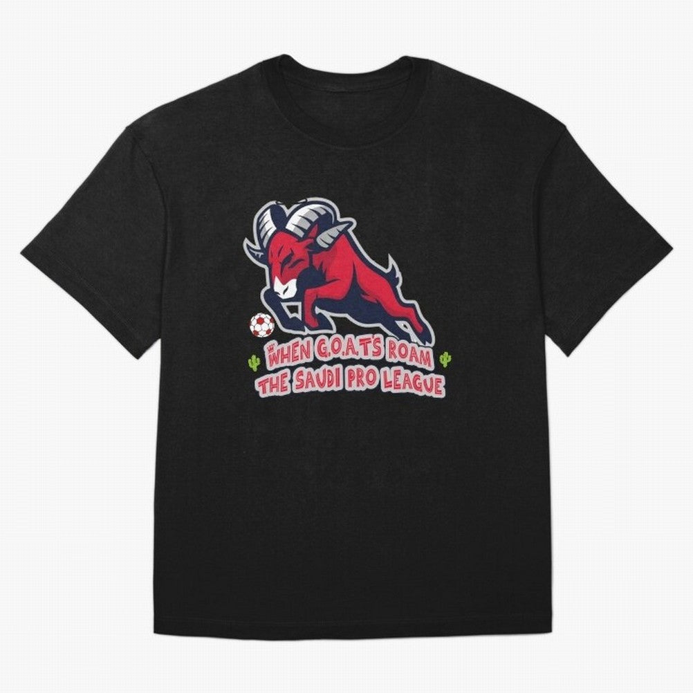 When G.O.A.T's Roam the Saudi Pro League Arena Classic T-Shirt Discover FIFA World Cup 2026 Group Stage Featuring Mbappe and Neymar, Netherlands Energy, Match Day Excitement, Supporter Culture, Golden Goals and Global Football Passion; Great for