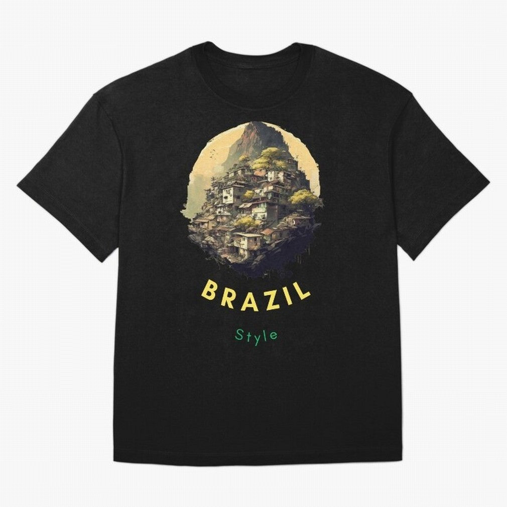 Brazil Style, Japanese Architecture Oversized T-Shirt Show Your Love for Global Football Passion for FIFA World Cup 2026, Built around CR7 and Messi, Portugal, Sports Nostalgia, International Competition, Famous Players and Unforgettable Victories;