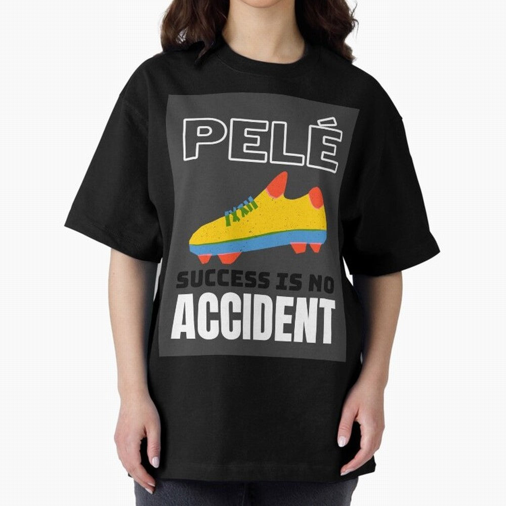 Pele Quote Success Is No Accident Graphic Classic T-Shirt Celebrate Unforgettable Nights in FIFA World Cup 2026 Group Stage for Fans of Neymar, Haaland and Cristiano Ronaldo and Spain, Bringing Football History, Final Match Energy, Crowd Noise and