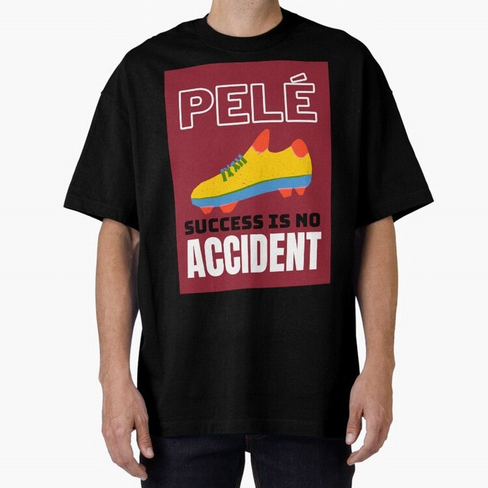 Pele Quote Success Is No Accident Graphic Classic T-Shirt Follow the Road to the FIFA World Cup 2026 USA Canada Mexico Journey through Neymar Highlights, Brazil, Portugal and Argentina Pride, Fan Favorite Moments, National Team Passion, Big Match