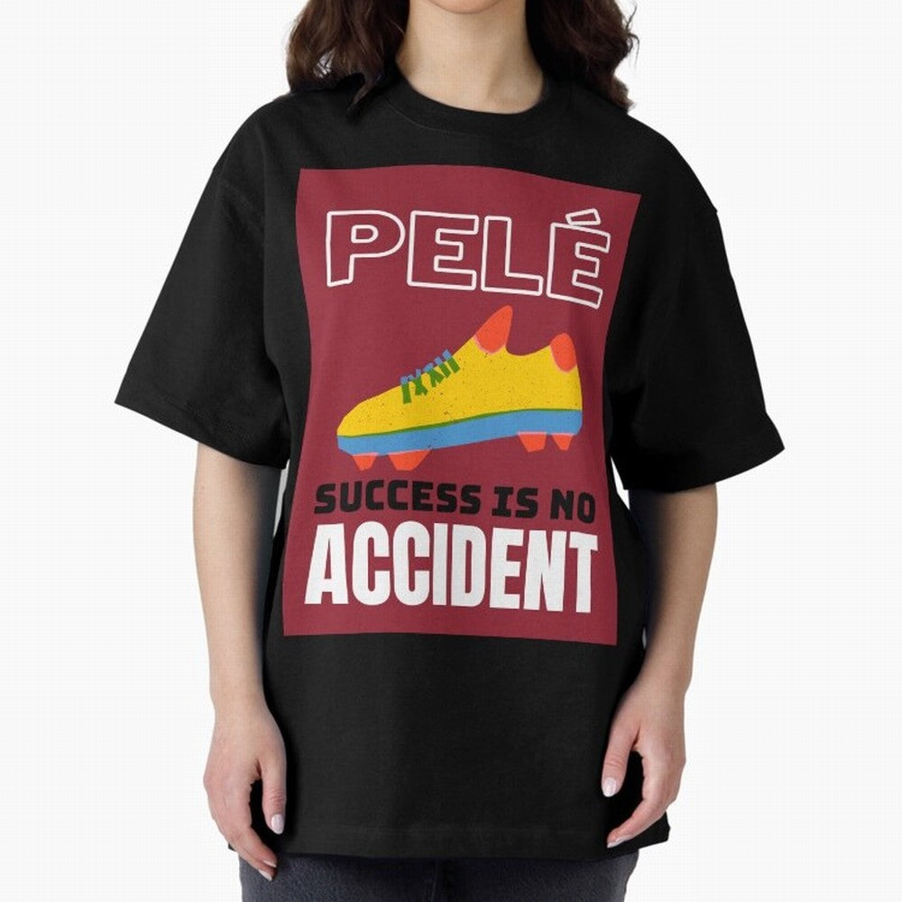 Pele Quote Success Is No Accident Graphic Classic T-Shirt Follow the Road to the FIFA World Cup 2026 USA Canada Mexico Journey through Neymar Highlights, Brazil, Portugal and Argentina Pride, Fan Favorite Moments, National Team Passion, Big Match