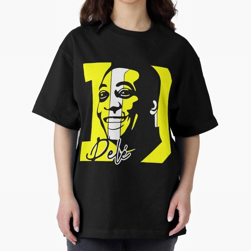 Pele Soccer Brazil Player, RIP Pele - pel¨¦ [HiSVG.CoM] Oversized T-Shirt Celebrate Global Passion for FIFA World Cup 2026 Driven by Haaland and Mbappe, Spain and Netherlands Energy, Sports Nostalgia, International Competition, Famous Players and