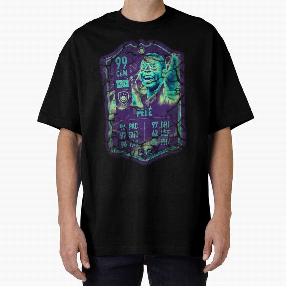 Pele Oversized T-Shirt Show Championship Spirit for the FIFA World Cup 2026 USA Canada Mexico Journey through Neymar Highlights, Netherlands Pride, Tournament Hype, Historic Matchups, Family Viewing Parties and Global Sports Pride; Great for