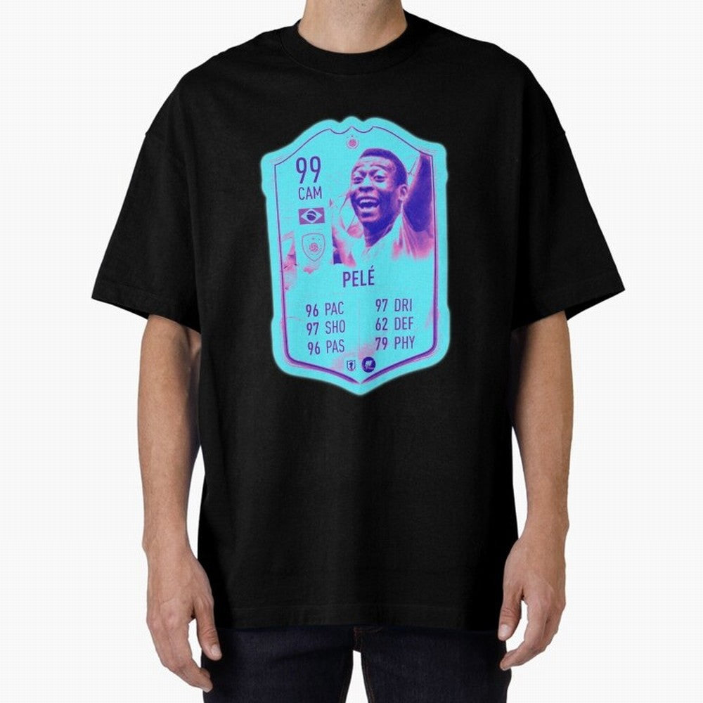 Pele Oversized T-Shirt Spotlight FIFA World Cup 2026 Made for Mbappe, Spain and Netherlands Energy, Retro Football Energy, Iconic Rivalries, Trophy Chase Drama and Stadium Atmosphere; Ideal for Football Dads, Football Moms, Friends, Collectors and