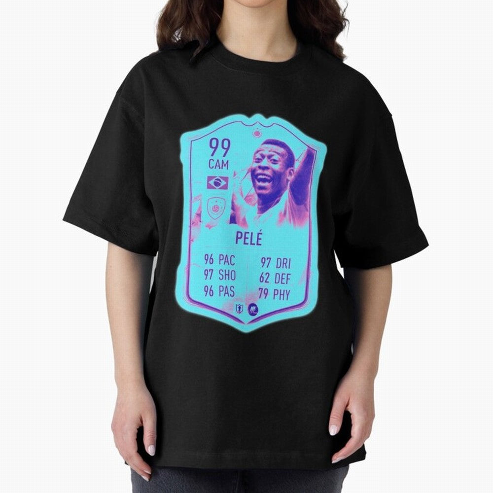 Pele Oversized T-Shirt Spotlight FIFA World Cup 2026 Made for Mbappe, Spain and Netherlands Energy, Retro Football Energy, Iconic Rivalries, Trophy Chase Drama and Stadium Atmosphere; Ideal for Football Dads, Football Moms, Friends, Collectors and