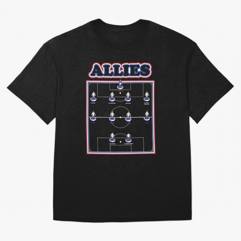 The Allies Team Line Up Oversized T-Shirt Share FIFA World Cup 2026 Group Stage for Fans of CR7 and Messi and Germany, Bringing Soccer Culture, Superstar Moments, National Team Dreams and Competitive Fire; Great for Watch Parties, Sports Bars,