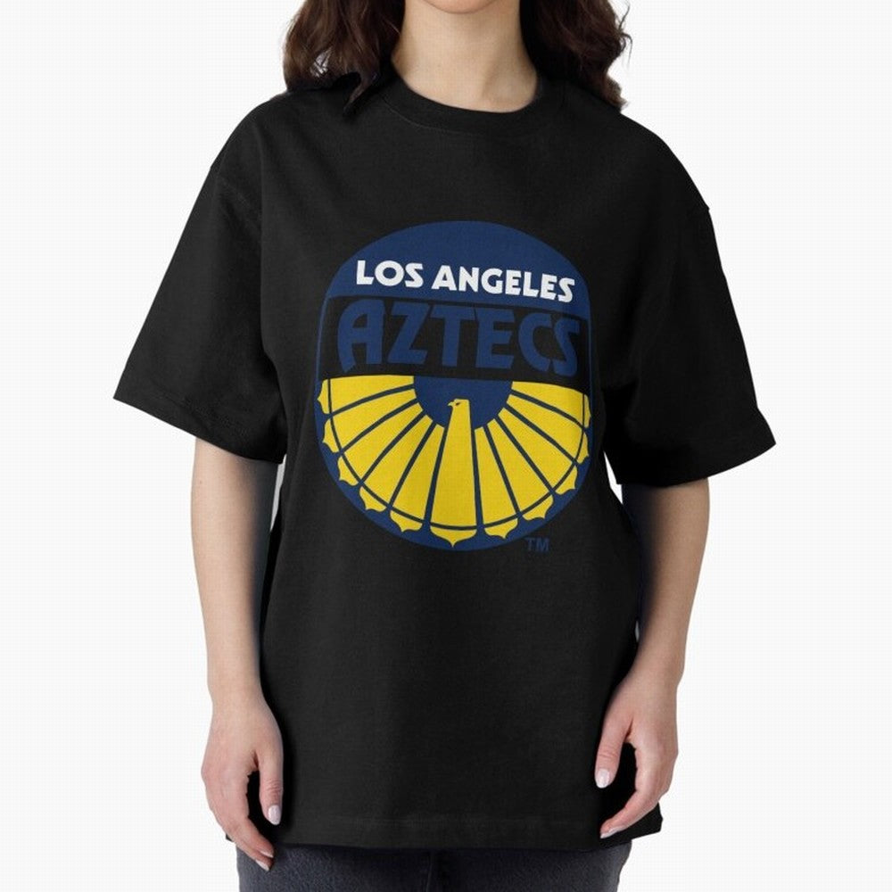 LA AZTECS200 Oversized T-Shirt Follow FIFA World Cup 2026 USA Canada Mexico for Fans of Neymar, Haaland and Cristiano Ronaldo and Argentina, Bringing Championship Spirit, Famous Goals, Roaring Crowds and International Football Unity; Ideal for