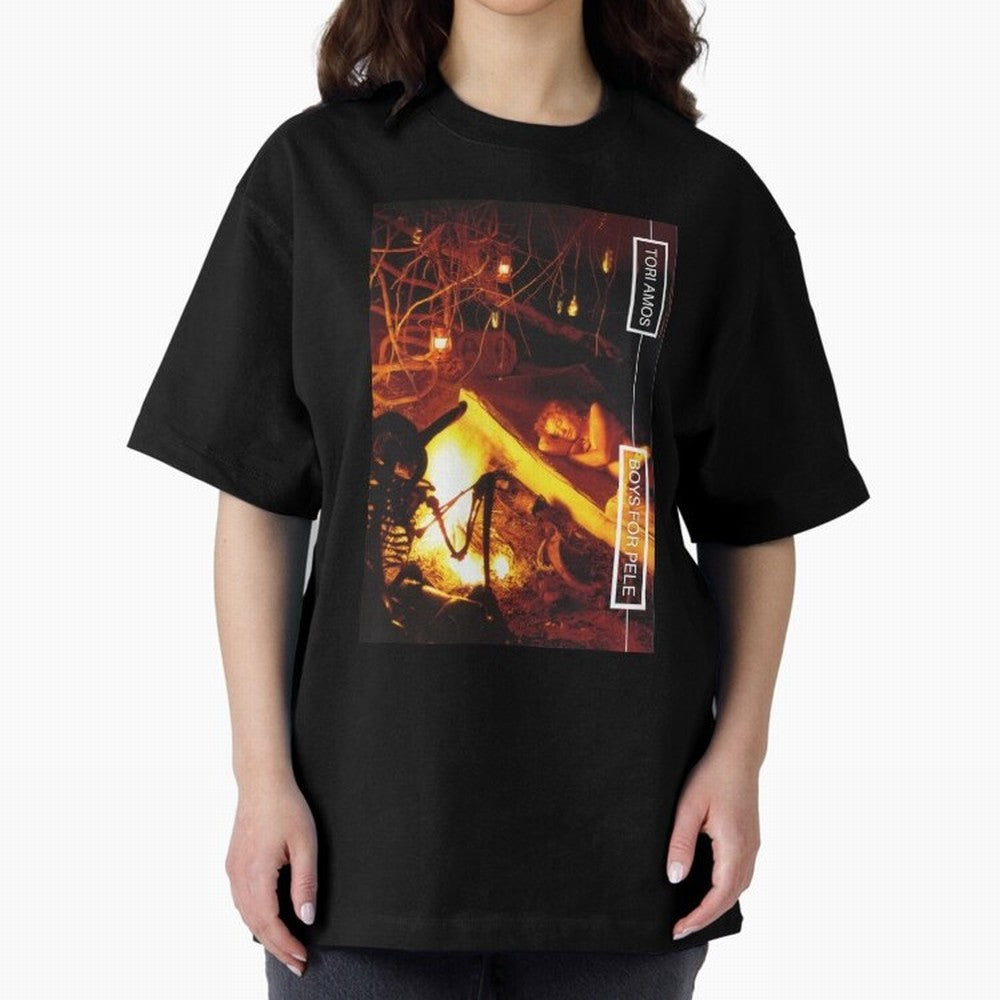 Tori Amos Boys For Pele Promo Alt Cover Album Art Fireside202 Oversized T-Shirt Celebrate Supporters United by the FIFA World Cup 2026 Group Stage Journey through Haaland and Mbappe Highlights, Spain Pride, Soccer Culture, Superstar Moments,