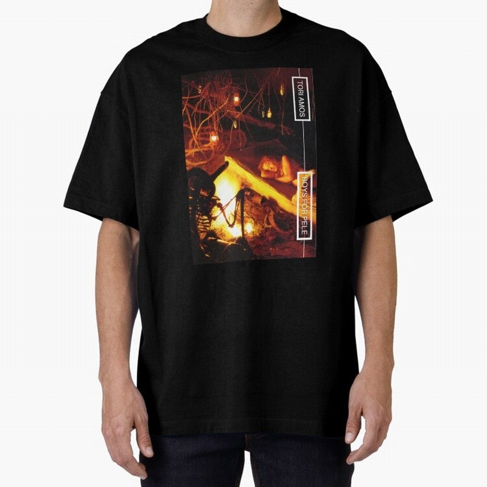 Tori Amos Boys For Pele Promo Alt Cover Album Art Fireside202 Oversized T-Shirt Celebrate Supporters United by the FIFA World Cup 2026 Group Stage Journey through Haaland and Mbappe Highlights, Spain Pride, Soccer Culture, Superstar Moments,