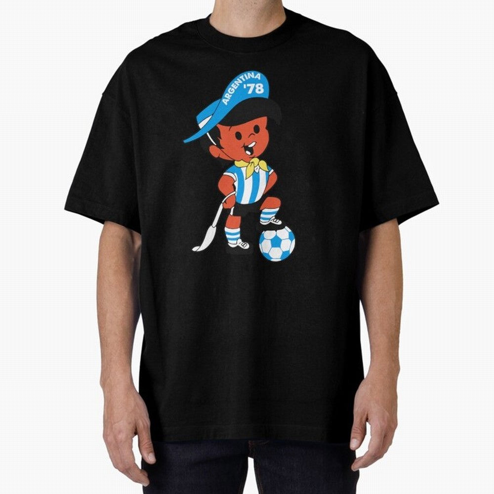 Argentina 78 Mascot Print1 Essential T-Shirt Carry National Pride through FIFA World Cup 2026 Group Stage Spirit, Capturing Brazil, Messi, Neymar and Mbappe, Fan Favorite Moments, National Team Passion, Big Match Drama and Soccer History; Ideal for