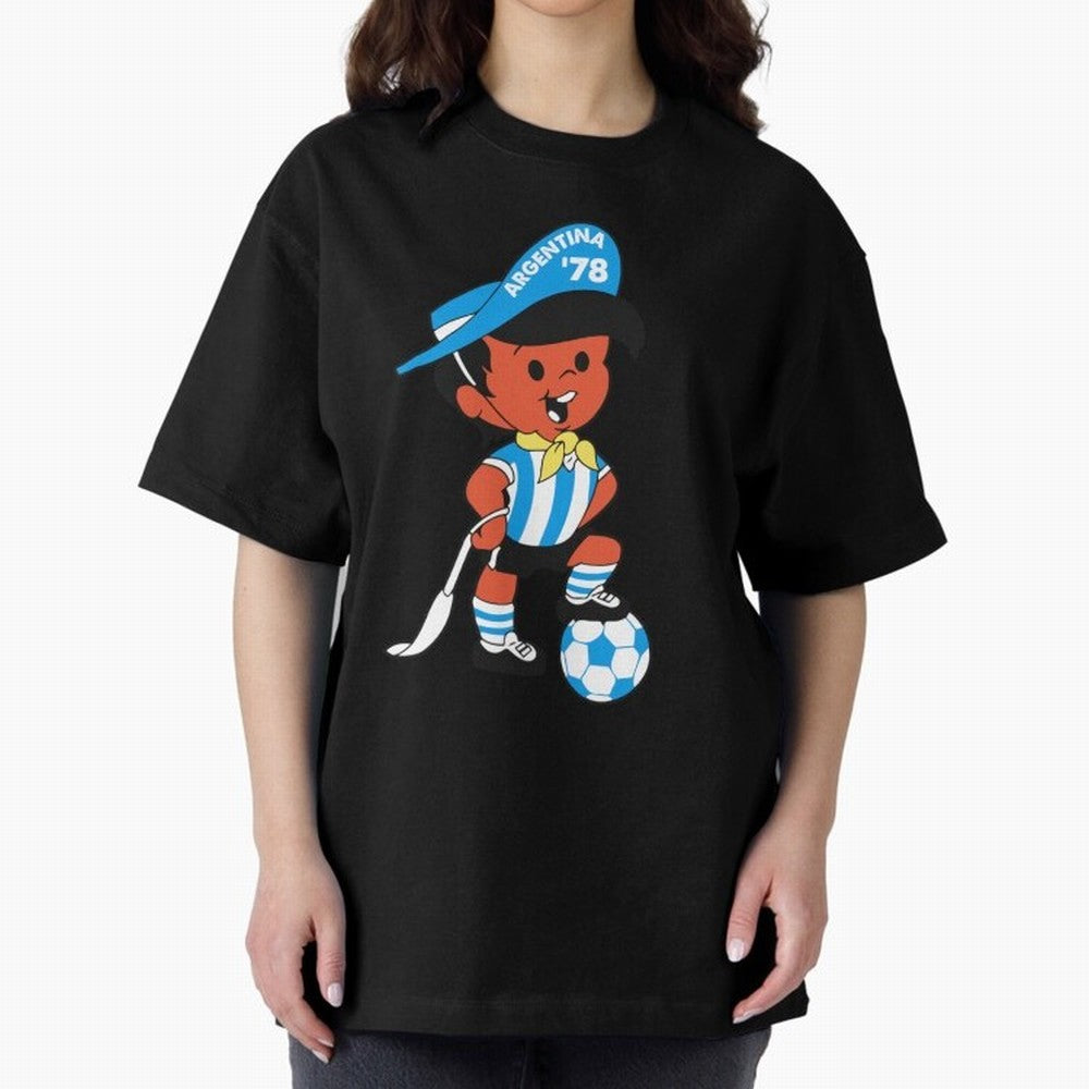 Argentina 78 Mascot Print1 Essential T-Shirt Carry National Pride through FIFA World Cup 2026 Group Stage Spirit, Capturing Brazil, Messi, Neymar and Mbappe, Fan Favorite Moments, National Team Passion, Big Match Drama and Soccer History; Ideal for