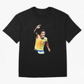 Legends of The Beautiful Game Cartoon Collection Legends Arthur Zico 2 Cartoon Artwork134 Oversized T-Shirt Follow the Road to FIFA World Cup 2026 USA Canada Mexico Spirit, Celebrating Portugal, Cristiano Ronaldo, Haaland and CR7, Classic Soccer
