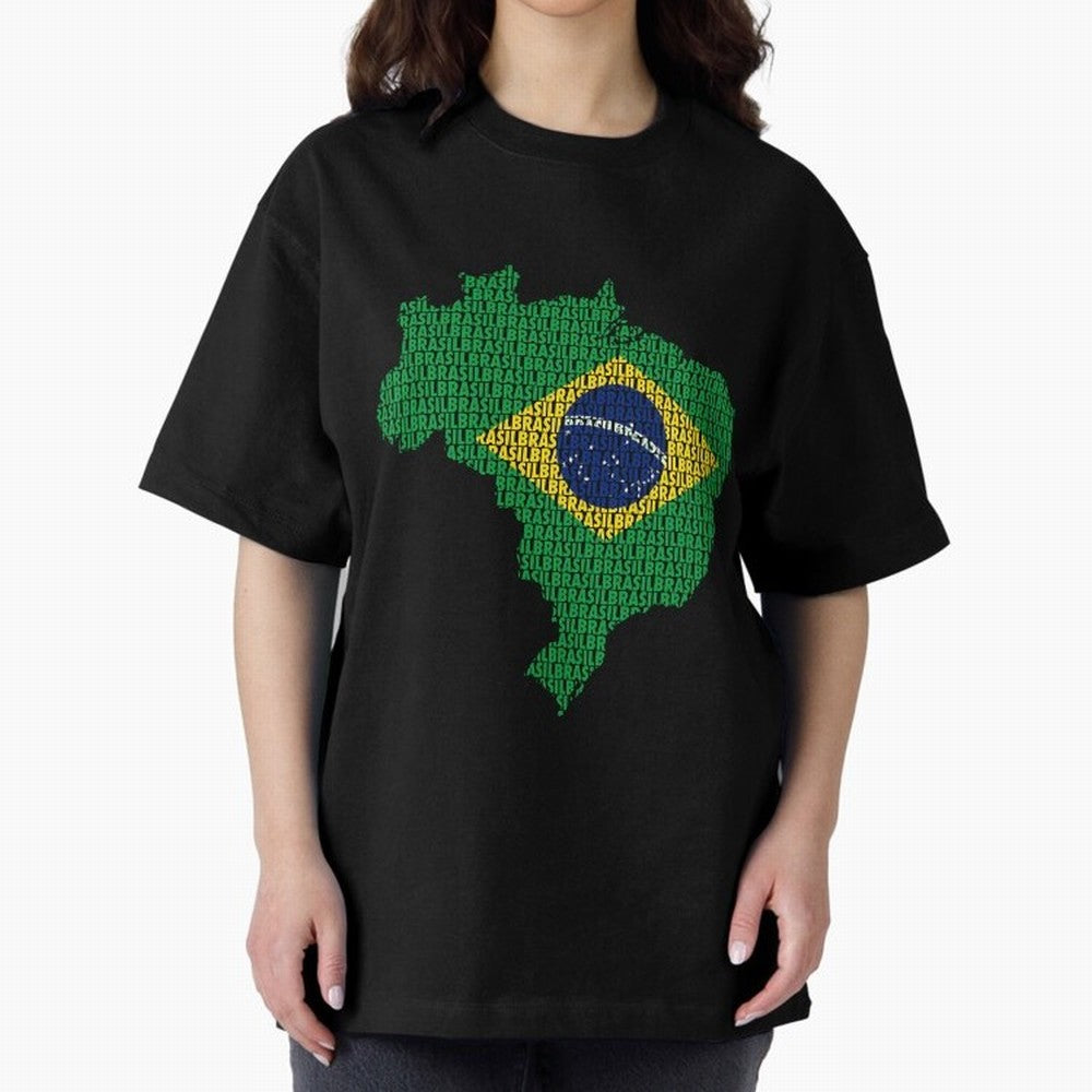 Map of Brazil (Brasil) Classic T-Shirt Fuel Your Fan Pride for the FIFA World Cup 2026 USA Canada Mexico Journey through Messi, Neymar and Mbappe Highlights, England and Germany Pride, Classic Soccer Heritage, Championship Pressure, Fan Loyalty and