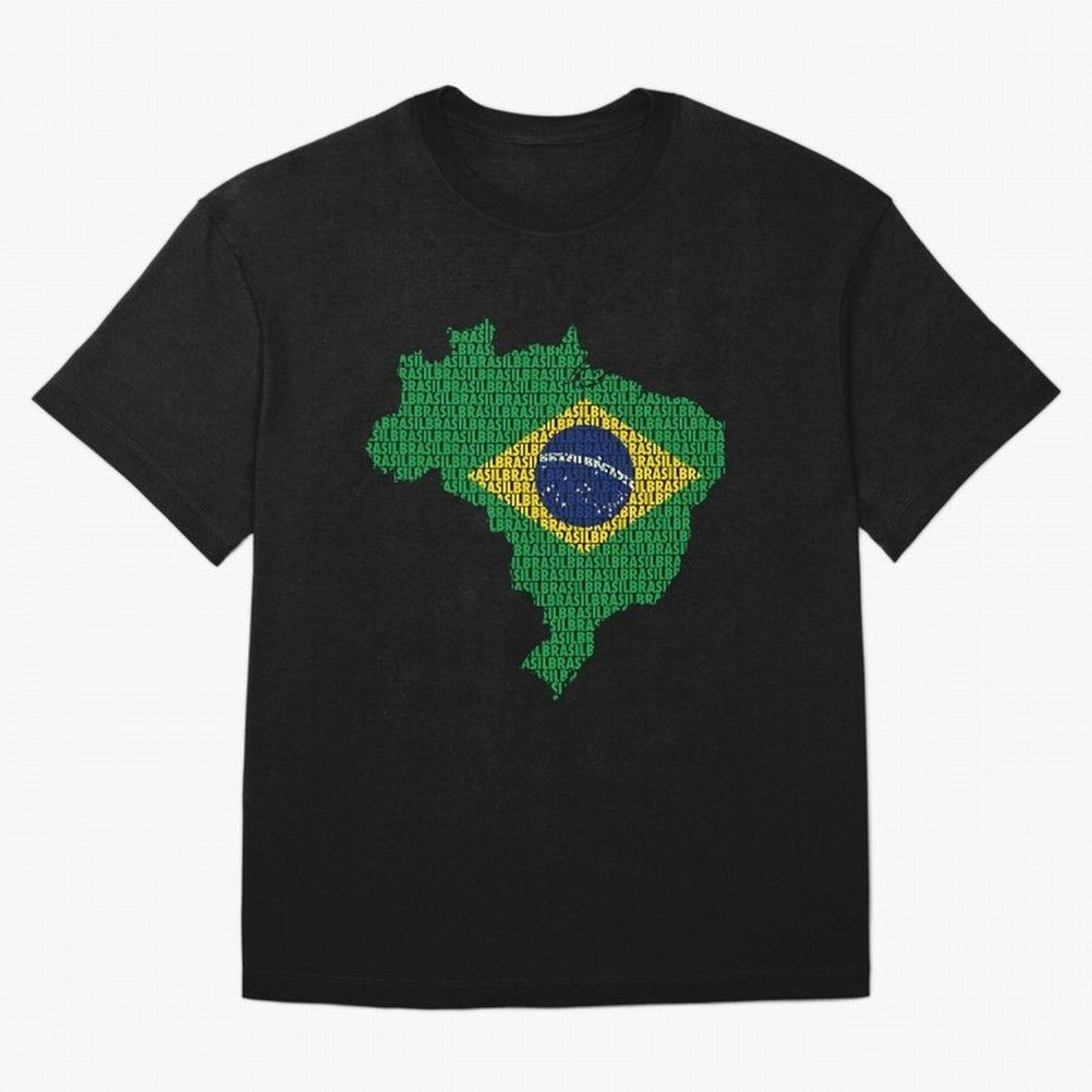 Map of Brazil (Brasil) Classic T-Shirt Fuel Your Fan Pride for the FIFA World Cup 2026 USA Canada Mexico Journey through Messi, Neymar and Mbappe Highlights, England and Germany Pride, Classic Soccer Heritage, Championship Pressure, Fan Loyalty and