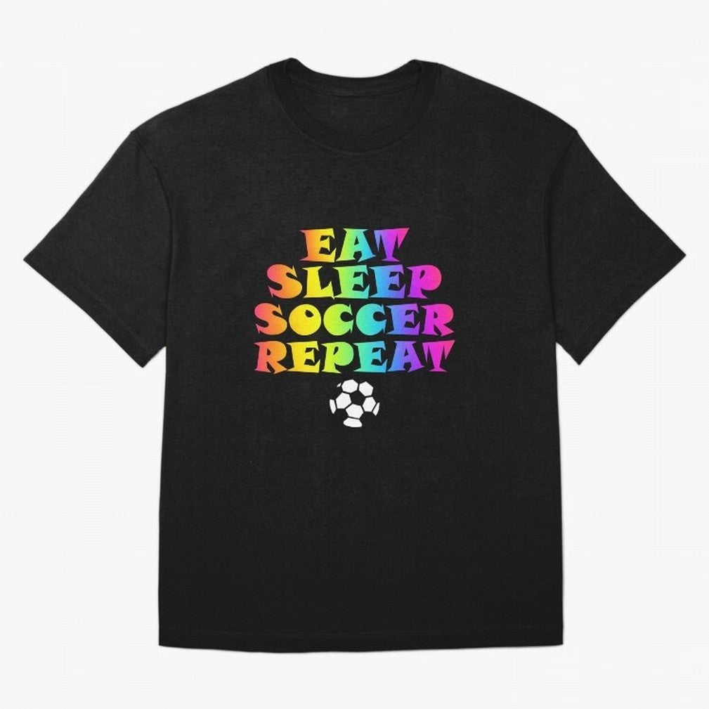 Eat Sleep Soccer Repeat - Football Active T-Shirt Carry National Pride through Match Day Hype around FIFA World Cup 2026 Group Stage, Neymar, England, France and Netherlands, Tournament Hype, Historic Matchups, Family Viewing Parties and Global