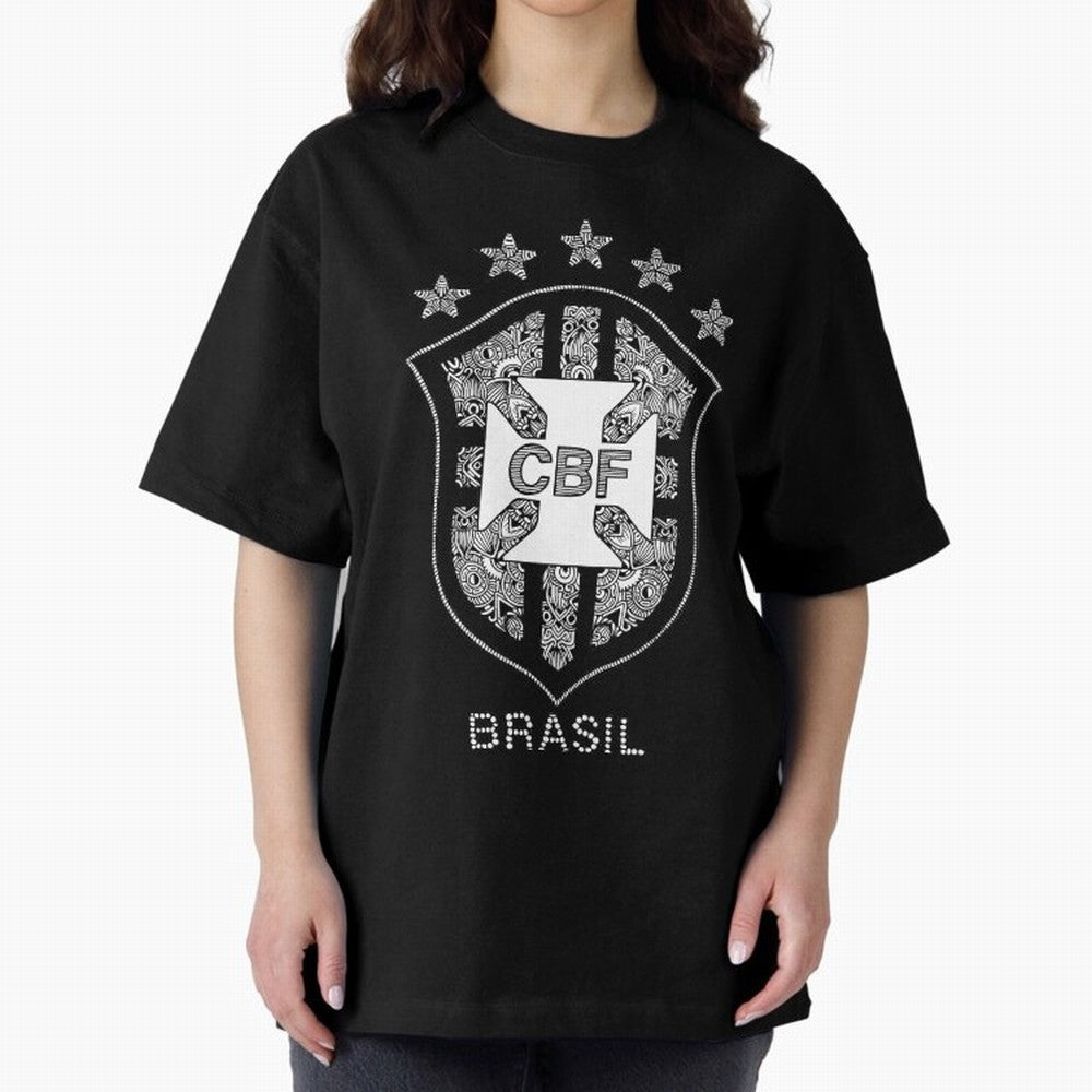 BRASIL NATIONAL FOOTBALL TEAM LOGO Oversized T-Shirt Bring Stadium Energy to FIFA World Cup 2026 USA Canada Mexico Featuring Messi and Cristiano Ronaldo, Portugal Energy, Global Supporter Spirit, Legendary Goals, National Colors and Tournament