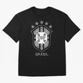 BRASIL NATIONAL FOOTBALL TEAM LOGO Oversized T-Shirt Bring Stadium Energy to FIFA World Cup 2026 USA Canada Mexico Featuring Messi and Cristiano Ronaldo, Portugal Energy, Global Supporter Spirit, Legendary Goals, National Colors and Tournament