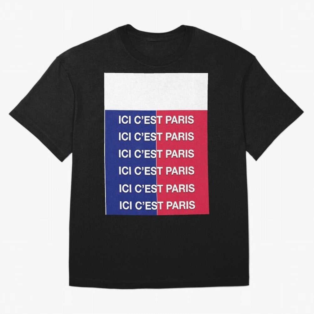 ICI C'EST PARIS Graphic T-Shirt Celebrate the Magic of Global Football Passion for FIFA World Cup 2026 USA Canada Mexico, Celebrating Haaland and Mbappe, Spain, Soccer Culture, Superstar Moments, National Team Dreams and Competitive Fire; Made for