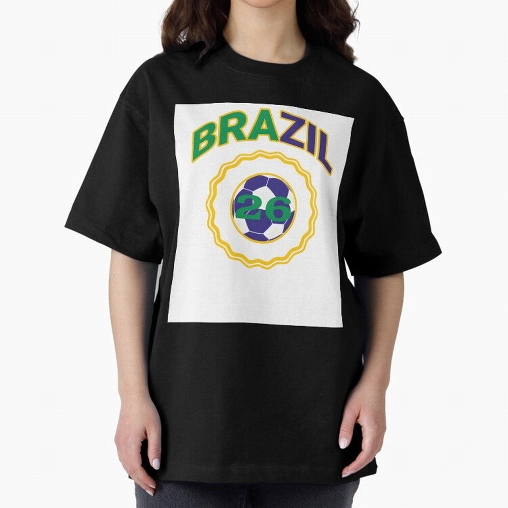 brazil 2026 world cup soccer badge Premium T-Shirt Celebrate Football Heritage in FIFA World Cup 2026 USA Canada Mexico for Fans of Neymar, Haaland and Cristiano Ronaldo and Brazil, Bringing Soccer Culture, Superstar Moments, National Team Dreams