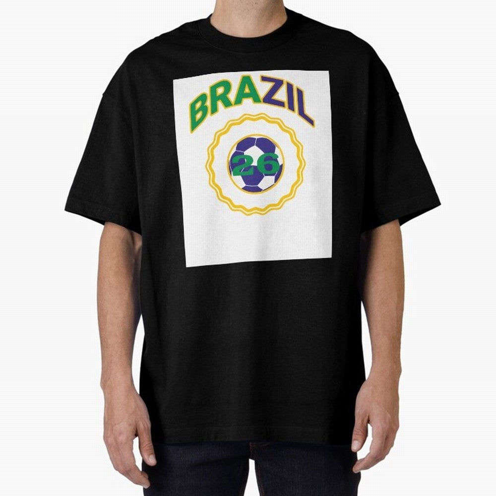 brazil 2026 world cup soccer badge Premium T-Shirt Celebrate Football Heritage in FIFA World Cup 2026 USA Canada Mexico for Fans of Neymar, Haaland and Cristiano Ronaldo and Brazil, Bringing Soccer Culture, Superstar Moments, National Team Dreams