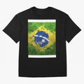 Brasilian Flag Face Mask Graphic T-Shirt Support Your Favorite Stars during FIFA World Cup 2026 Spirit, Centered on Portugal, Spain and Germany, Cristiano Ronaldo, Match Day Excitement, Supporter Culture, Golden Goals and Global Football Passion;