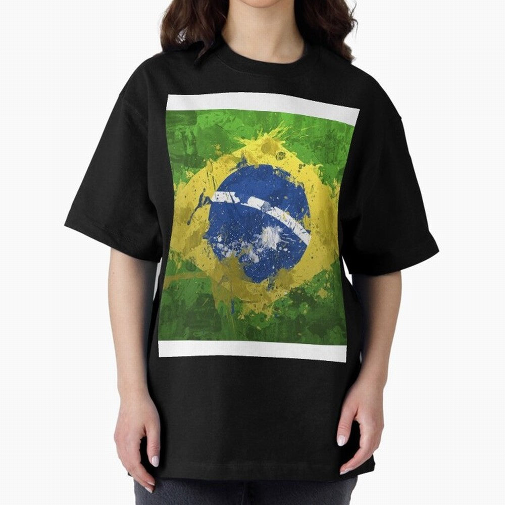 Brasilian Flag Face Mask Graphic T-Shirt Support Your Favorite Stars during FIFA World Cup 2026 Spirit, Centered on Portugal, Spain and Germany, Cristiano Ronaldo, Match Day Excitement, Supporter Culture, Golden Goals and Global Football Passion;