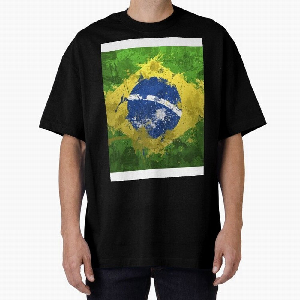 Brasilian Flag Face Mask Graphic T-Shirt Support Your Favorite Stars during FIFA World Cup 2026 Spirit, Centered on Portugal, Spain and Germany, Cristiano Ronaldo, Match Day Excitement, Supporter Culture, Golden Goals and Global Football Passion;