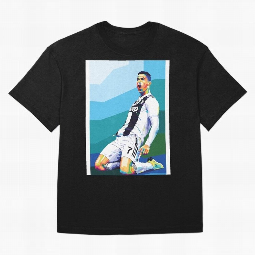 Cristiano Ronaldo Celebration Pop Art Graphic T-Shirt Remember the FIFA World Cup 2026 Group Stage Journey through Messi, CR7 and Mbappe Highlights, Argentina and Brazil Pride, Goal Celebration Energy, Supporter Heritage, Football Icons and