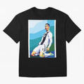 Cristiano Ronaldo Celebration Pop Art Graphic T-Shirt Remember the FIFA World Cup 2026 Group Stage Journey through Messi, CR7 and Mbappe Highlights, Argentina and Brazil Pride, Goal Celebration Energy, Supporter Heritage, Football Icons and