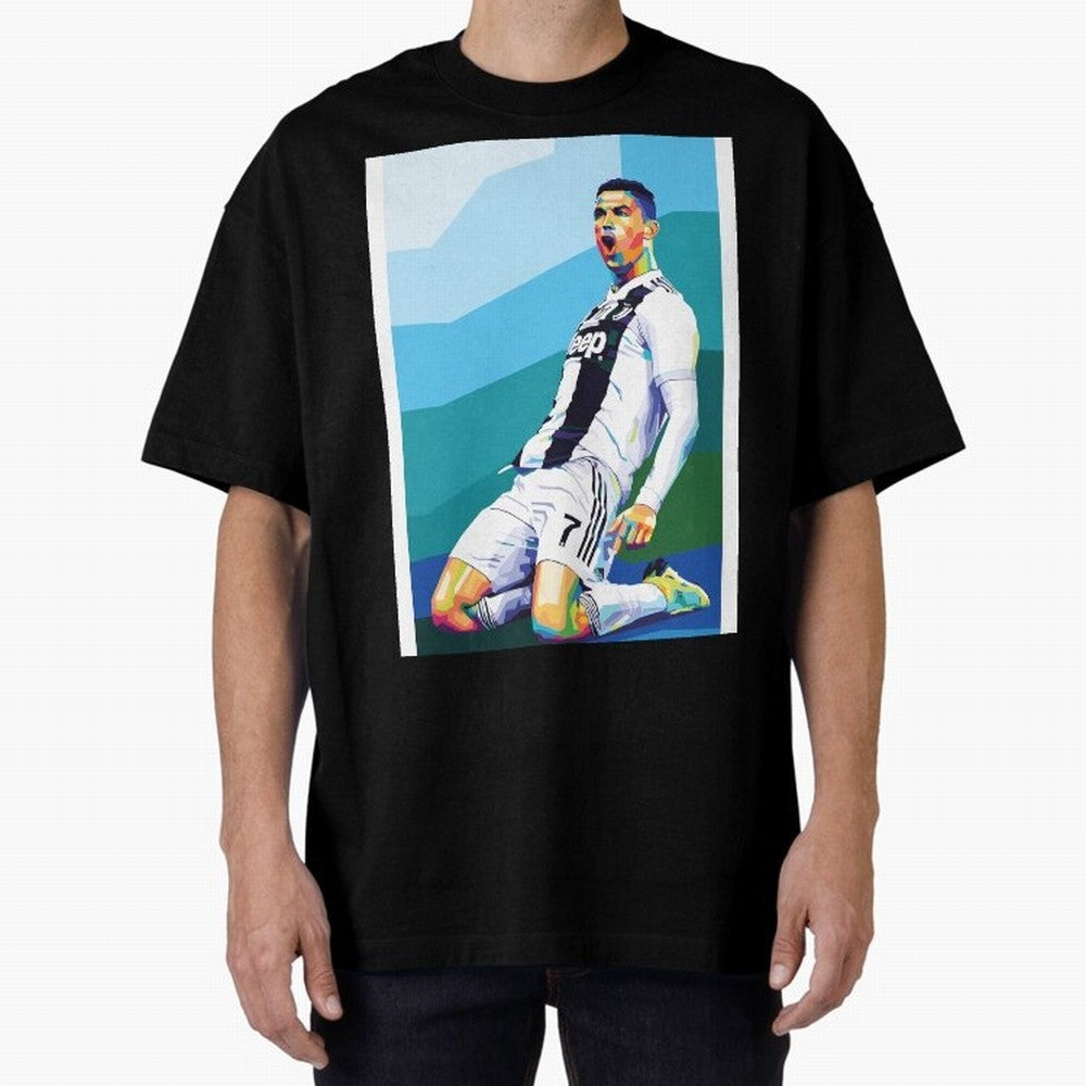 Cristiano Ronaldo Celebration Pop Art Graphic T-Shirt Remember the FIFA World Cup 2026 Group Stage Journey through Messi, CR7 and Mbappe Highlights, Argentina and Brazil Pride, Goal Celebration Energy, Supporter Heritage, Football Icons and
