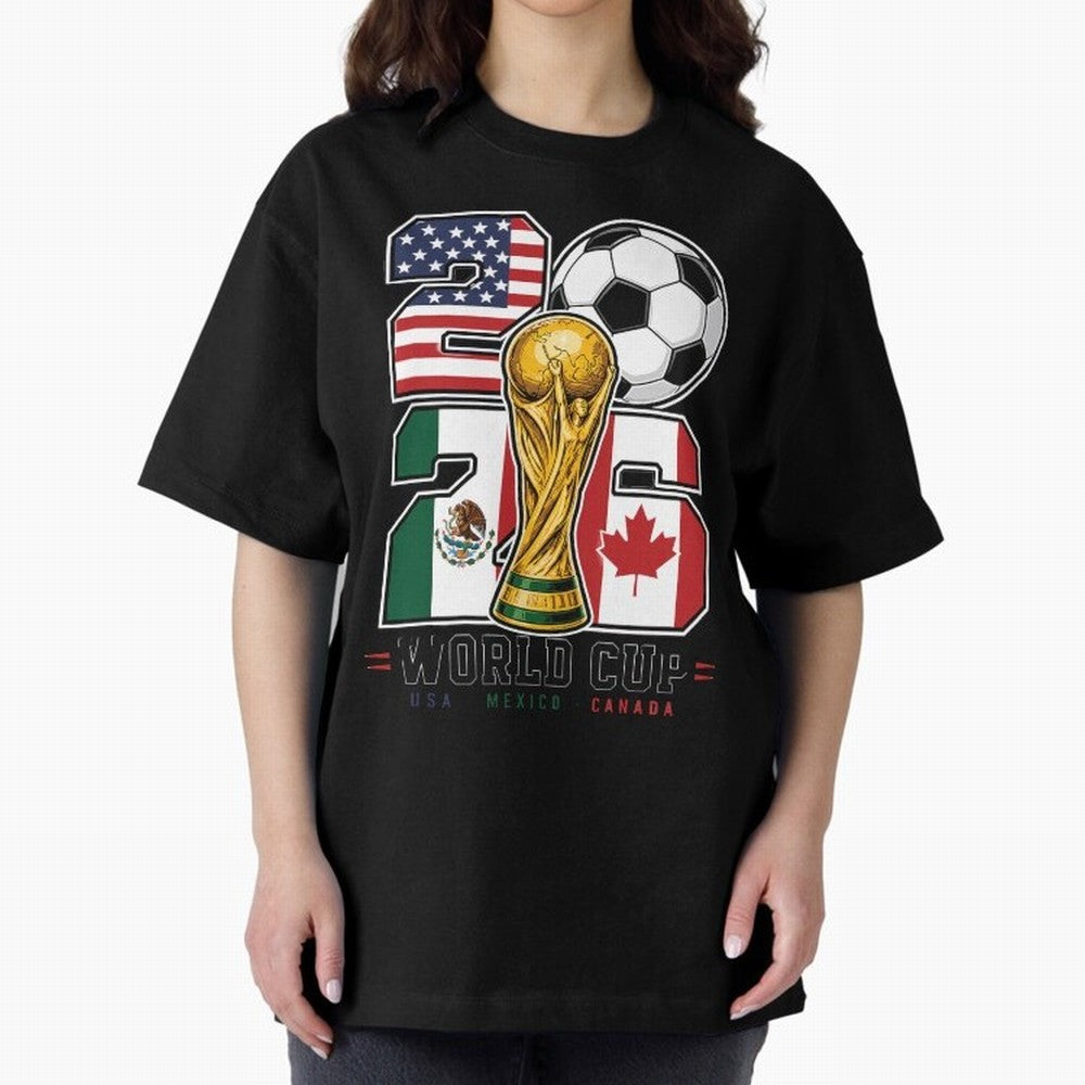 2026 Soccer World Cup Football Design Classic T-Shirt Feel International Energy from the FIFA World Cup 2026 USA Canada Mexico Journey through Cristiano Ronaldo Highlights, Portugal, Spain and Germany Pride, Match Day Excitement, Supporter Culture,