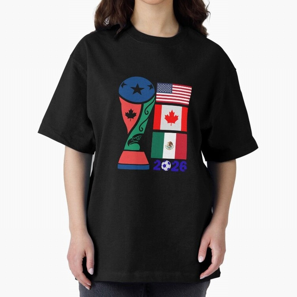 North America Football Unity 2026 Classic T-Shirt Show Your Love for FIFA World Cup 2026 Group Stage Spirit, Filled with France, Mbappe and Neymar, Retro Football Energy, Iconic Rivalries, Trophy Chase Drama and Stadium Atmosphere; Made for