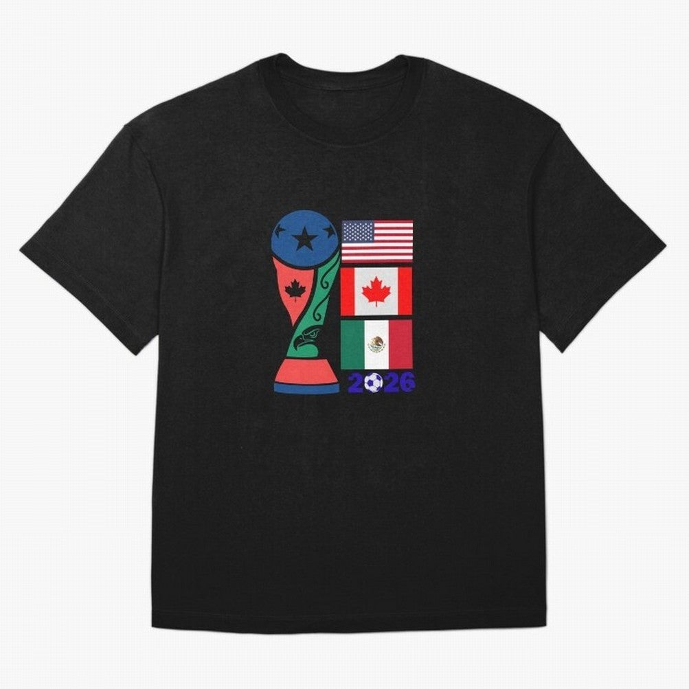 North America Football Unity 2026 Classic T-Shirt Show Your Love for FIFA World Cup 2026 Group Stage Spirit, Filled with France, Mbappe and Neymar, Retro Football Energy, Iconic Rivalries, Trophy Chase Drama and Stadium Atmosphere; Made for