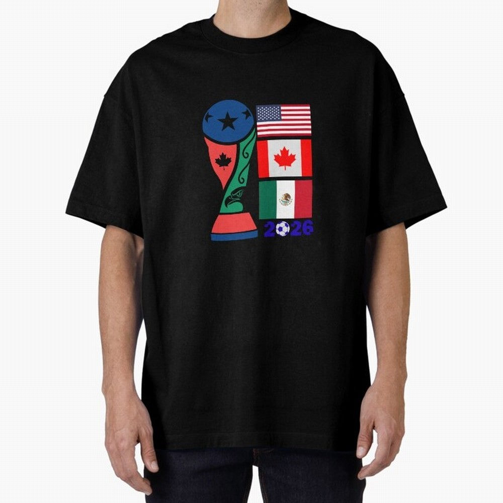 North America Football Unity 2026 Classic T-Shirt Show Your Love for FIFA World Cup 2026 Group Stage Spirit, Filled with France, Mbappe and Neymar, Retro Football Energy, Iconic Rivalries, Trophy Chase Drama and Stadium Atmosphere; Made for