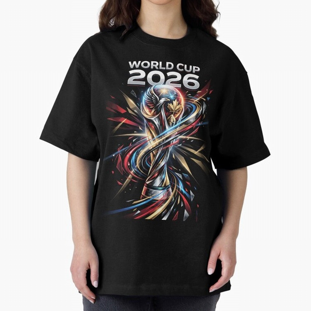 FIFA World Cup 2026 Classic T-Shirt Stand Out with Spirit from Global Football Passion for FIFA World Cup 2026 Group Stage, Made for Cristiano Ronaldo, France and Portugal, Match Day Excitement, Supporter Culture, Golden Goals and Global Football