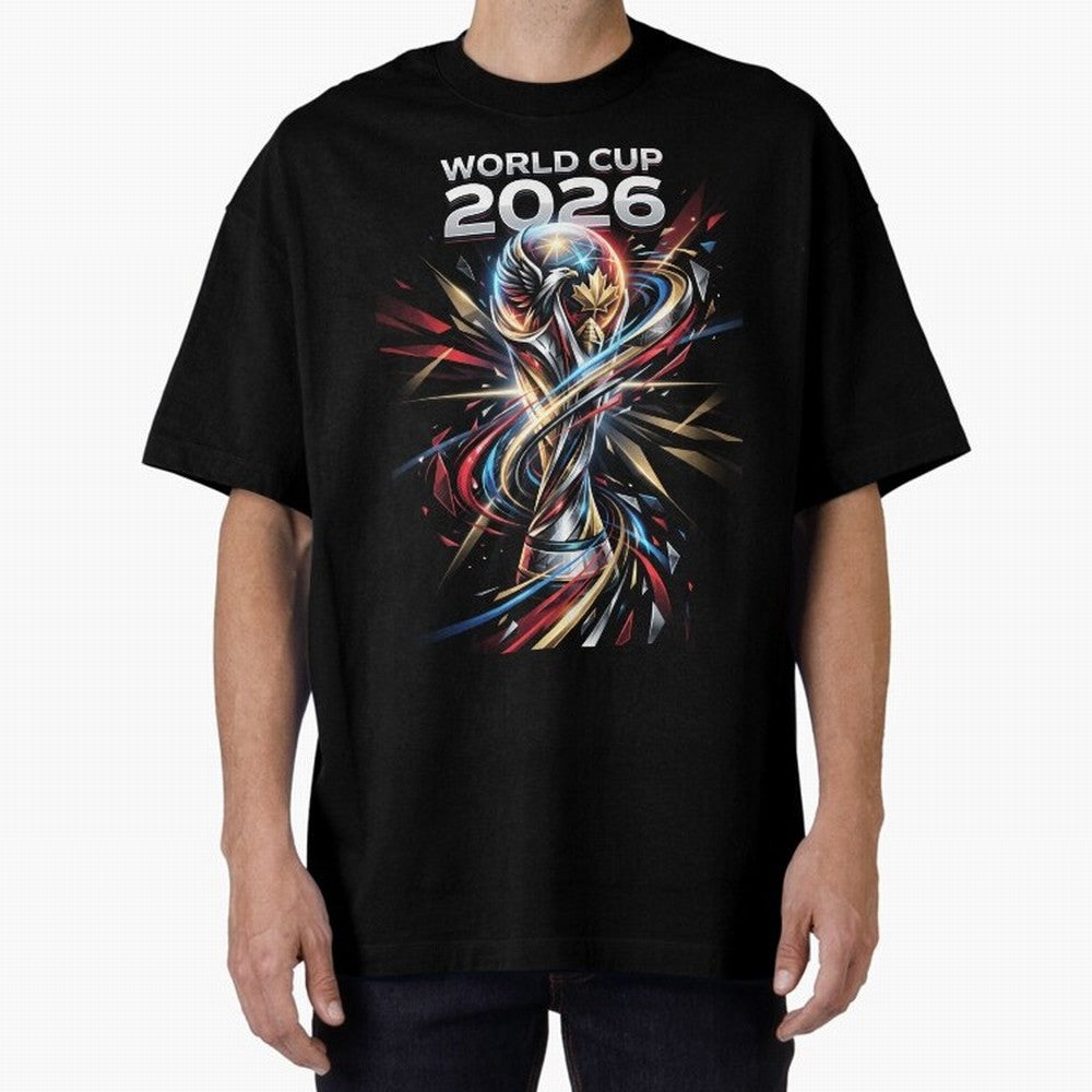 FIFA World Cup 2026 Classic T-Shirt Stand Out with Spirit from Global Football Passion for FIFA World Cup 2026 Group Stage, Made for Cristiano Ronaldo, France and Portugal, Match Day Excitement, Supporter Culture, Golden Goals and Global Football