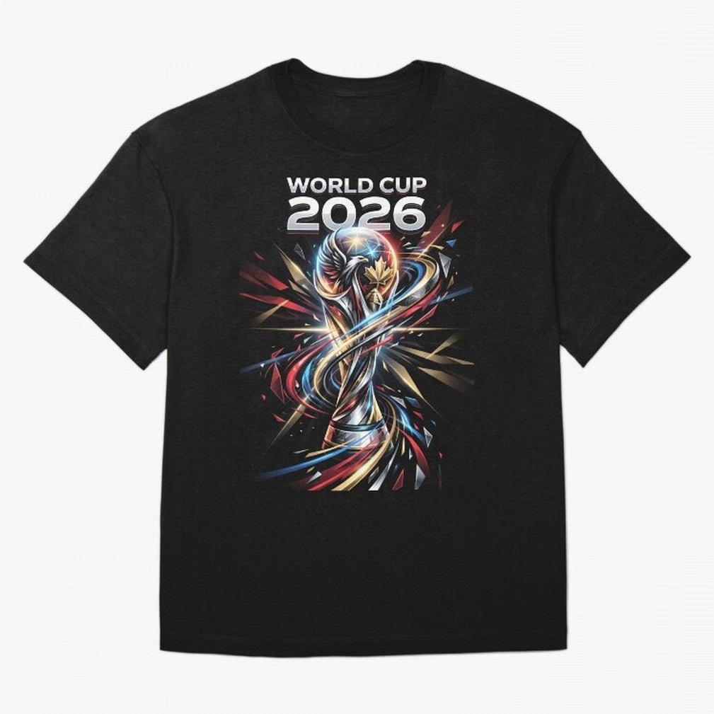 FIFA World Cup 2026 Classic T-Shirt Stand Out with Spirit from Global Football Passion for FIFA World Cup 2026 Group Stage, Made for Cristiano Ronaldo, France and Portugal, Match Day Excitement, Supporter Culture, Golden Goals and Global Football