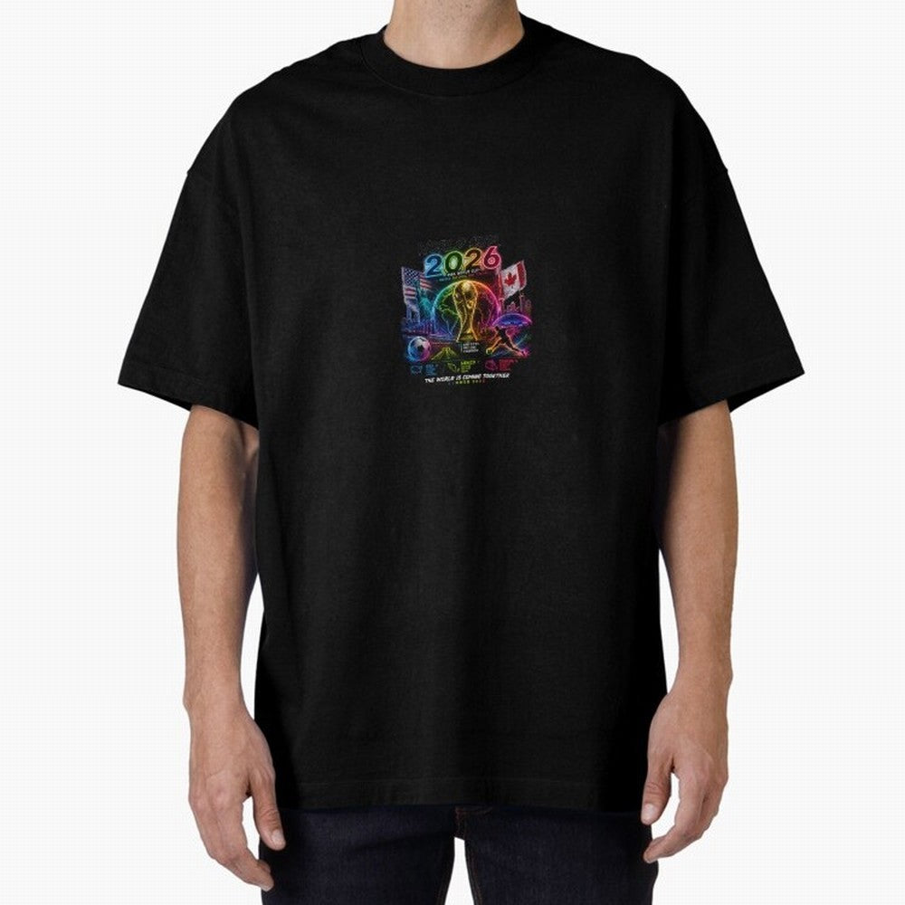 World Cup 2026 ¨C United Passion ?? | Neon Football Design Classic T-Shirt Bring World Football Passion into FIFA World Cup 2026 USA Canada Mexico Centered on CR7 and Messi, Brazil, Portugal and Argentina Energy, Stadium Memories, Football Loyalty,