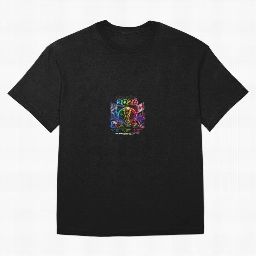 World Cup 2026 ¨C United Passion ?? | Neon Football Design Classic T-Shirt Bring World Football Passion into FIFA World Cup 2026 USA Canada Mexico Centered on CR7 and Messi, Brazil, Portugal and Argentina Energy, Stadium Memories, Football Loyalty,