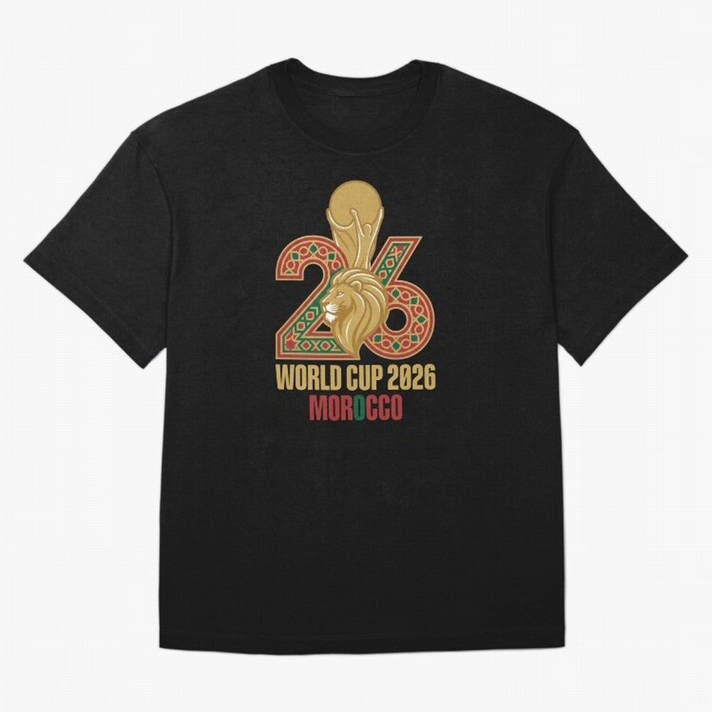 Copy of WORLD CUP 2026 MOROCCO Classic T-Shirt Get Ready for FIFA World Cup 2026 USA Canada Mexico with Cristiano Ronaldo, Argentina, France and Brazil Energy, Retro Football Energy, Iconic Rivalries, Trophy Chase Drama and Stadium Atmosphere;