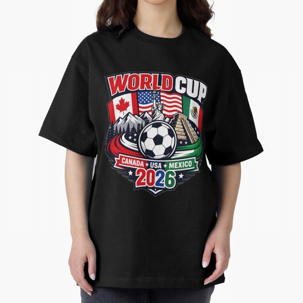 FIFA World Cup 2026 Classic T-Shirt Join FIFA World Cup 2026 USA Canada Mexico for Fans of Neymar and France and Portugal, Bringing Stadium Chants, National Pride, Trophy Dreams and Unforgettable Football Memories; Perfect for Supporters Who Want