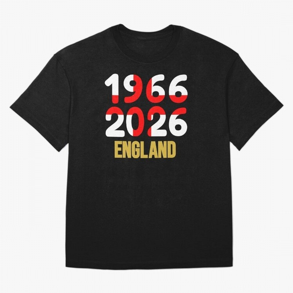 England 1966/2026 Classic T-Shirt Support Your Favorite Stars during FIFA World Cup 2026 for Fans of Neymar, Haaland and Cristiano Ronaldo and Spain and Netherlands, Bringing Classic Soccer Heritage, Championship Pressure, Fan Loyalty and