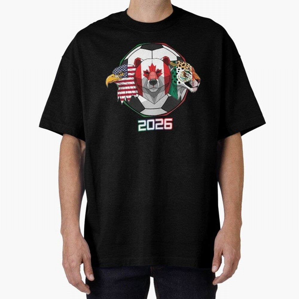 North American Soccer Animals 2026 Classic T-Shirt Carry the Colors and Pride of FIFA World Cup 2026 USA Canada Mexico Spirit, Featuring Argentina and Brazil, Mbappe and Neymar, Classic Soccer Heritage, Championship Pressure, Fan Loyalty and