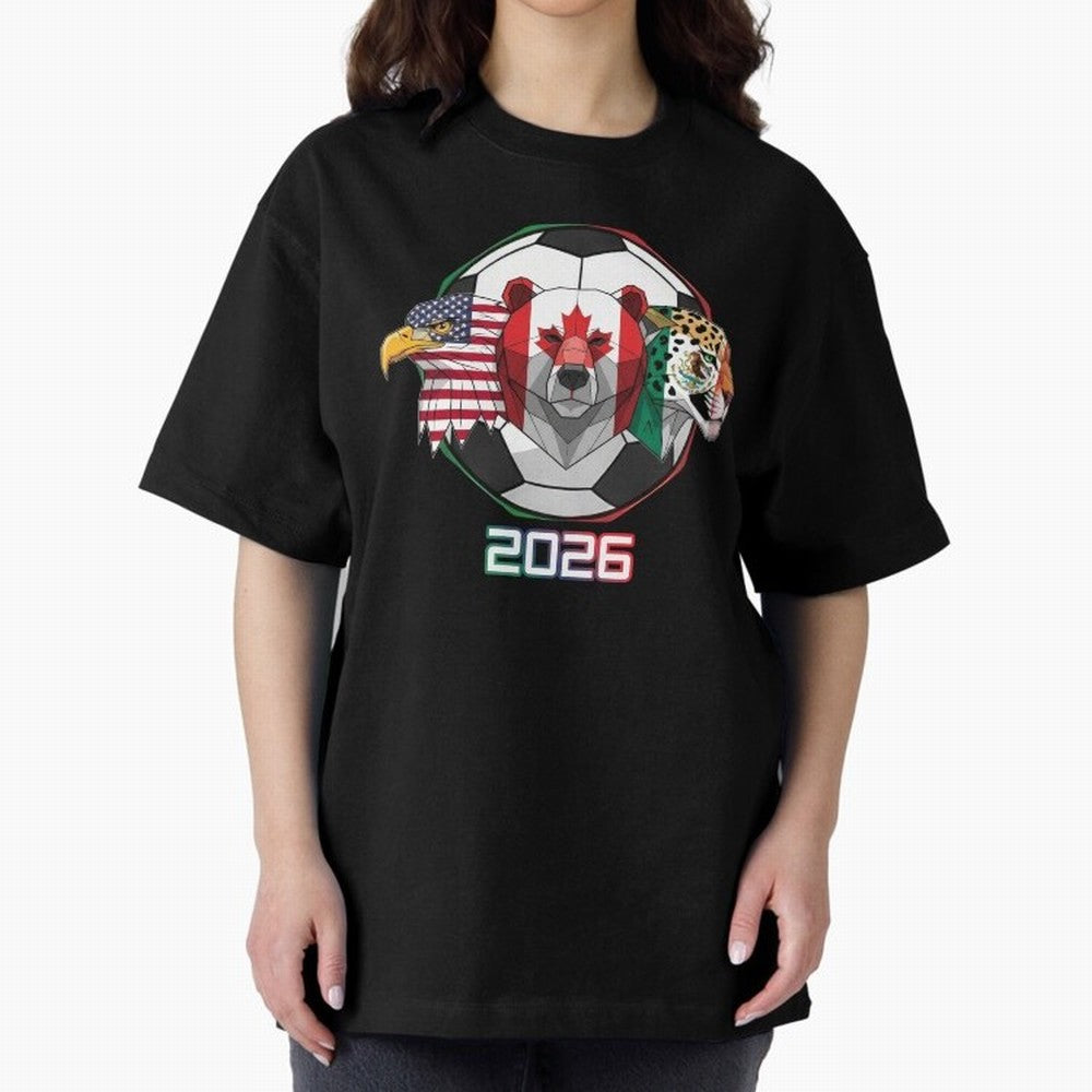 North American Soccer Animals 2026 Classic T-Shirt Carry the Colors and Pride of FIFA World Cup 2026 USA Canada Mexico Spirit, Featuring Argentina and Brazil, Mbappe and Neymar, Classic Soccer Heritage, Championship Pressure, Fan Loyalty and