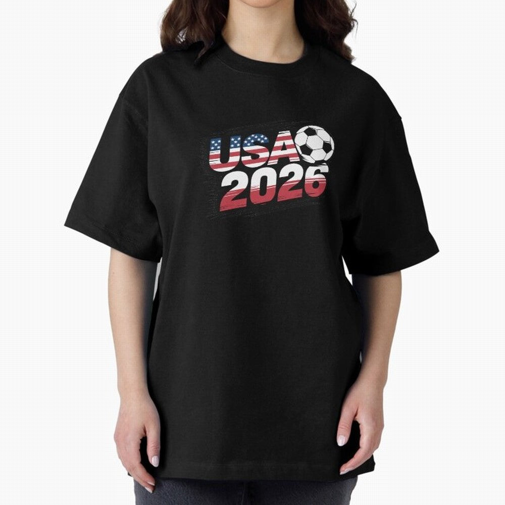 USA 2026 Soccer Classic T-Shirt Honor Football Greatness during Match Day Hype around FIFA World Cup 2026 Group Stage, Mbappe and Neymar, France and Portugal, Global Supporter Spirit, Legendary Goals, National Colors and Tournament Celebration;