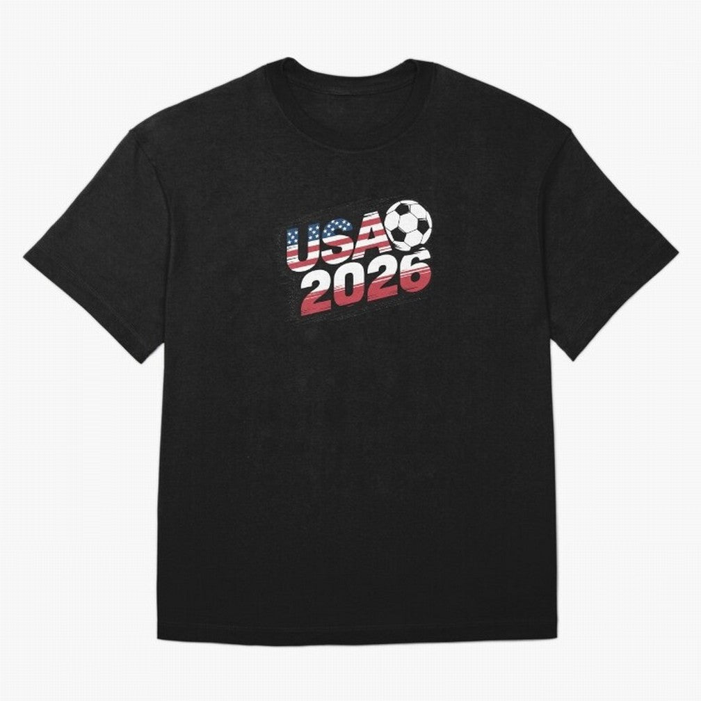 USA 2026 Soccer Classic T-Shirt Honor Football Greatness during Match Day Hype around FIFA World Cup 2026 Group Stage, Mbappe and Neymar, France and Portugal, Global Supporter Spirit, Legendary Goals, National Colors and Tournament Celebration;