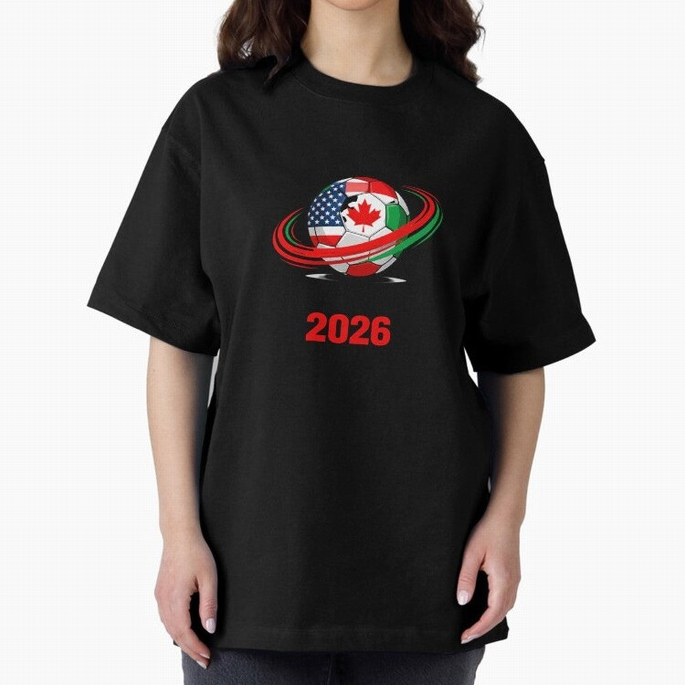 World Cup 2026, Soccer Ball, USA Canada Mexico Football Classic T-Shirt Back Your Heroes with FIFA World Cup 2026 for Fans of Cristiano Ronaldo, Haaland and CR7 and France, Bringing Stadium Memories, Football Loyalty, International Chants and