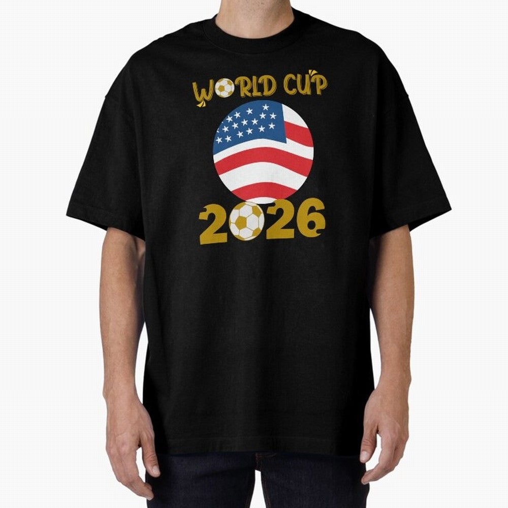 World Cup 2026 USA Soccer Design ¨C Football Fan Graphic T-Shirt Classic T-Shirt Celebrate Global Passion for the FIFA World Cup 2026 Group Stage Journey through Neymar, Haaland and Cristiano Ronaldo Highlights, Argentina Pride, Retro Football